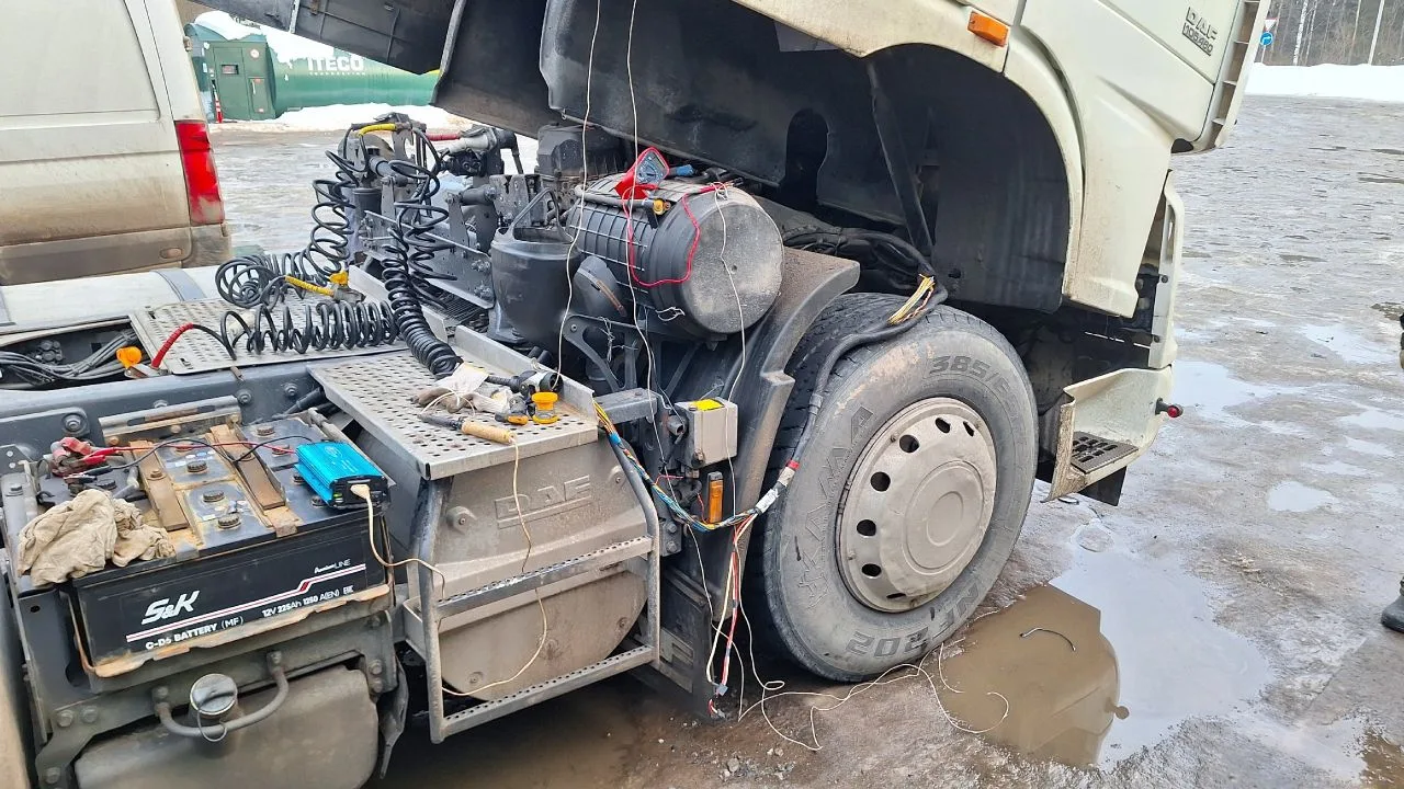Не снимается с ручника DAF 105
